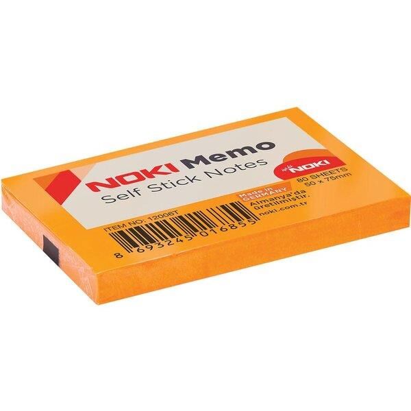 Noki Yapışkanlı Not Kağıdı 50x75 Mm Turuncu 12006t