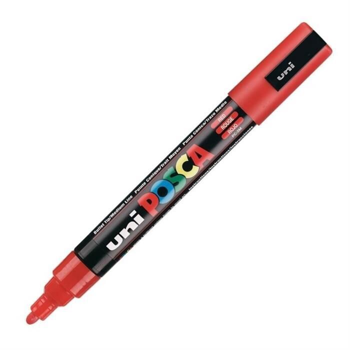 Uniball Posca 1.8-2.5 Su Bazlı Postermarkörü Kırmızı N Pc-5m