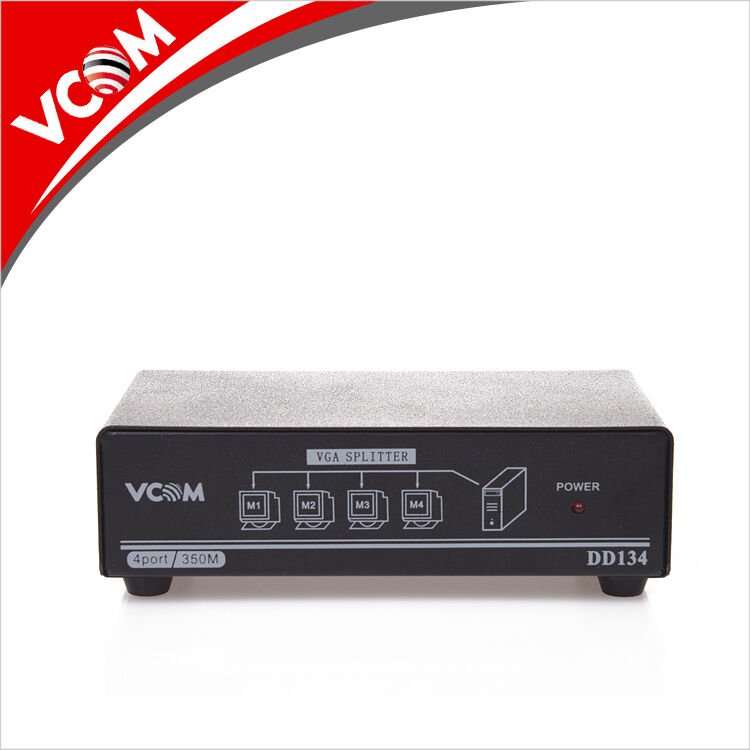 Vcom Dd134 1-4 Port 350mhz Metal Vga Splitter