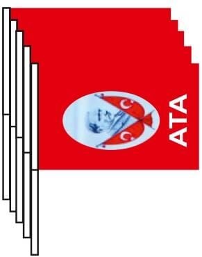 Buket Bayrak Sopalı Atatürk 40'li 22x32 Cm Bkt-302