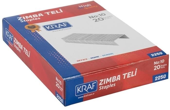 Kraf Zımba Teli No:10 1000'li Beyaz 225g