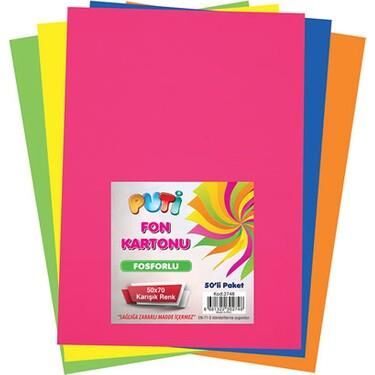 Puti Fon Kartonu Fosforlu 50x70 Cm 4 Renk P-5480