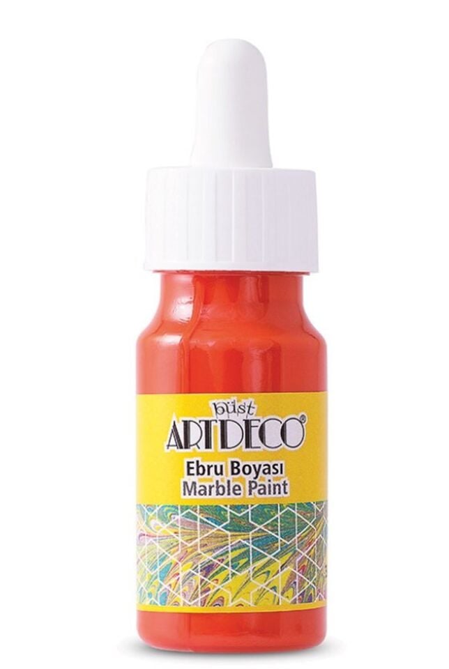 Artdeco Ebru Boyası 30ml Damlalıklı Turuncu 03 Lv-y-016b-03