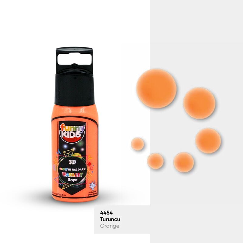 Rich Funny Kids 3d Hayalet Boya 60 Cc Turuncu Fnny-3dhyl-060-04823