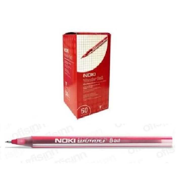 Noki Tükenmez Kalem 50'li Paket Wonderball Kırmızı Wbp080