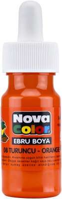 Nova Color Ebru Boya 30ml Damlalıklı Turuncu Nc-247
