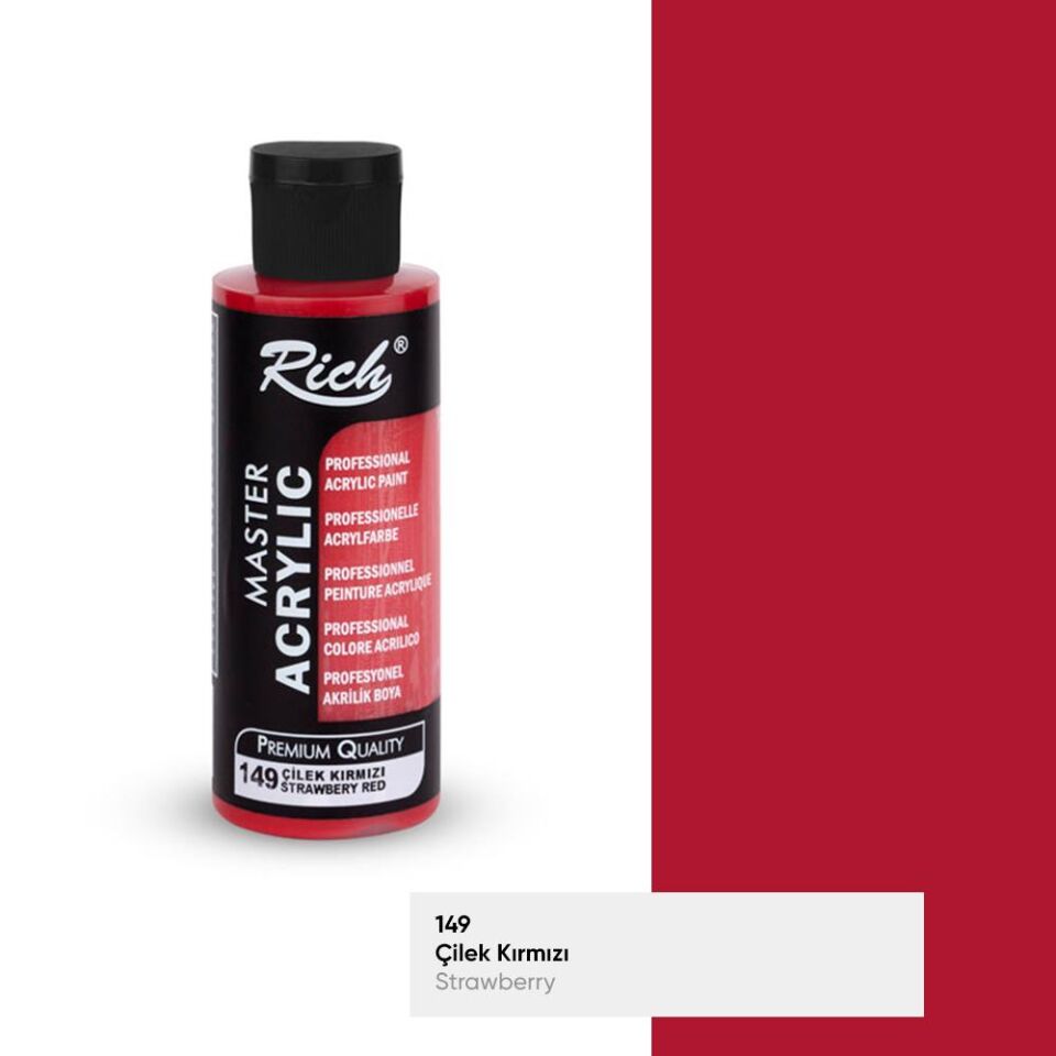 Rich Master Akrilik Boya 120 Cc Çilek Kırmızı Akr-120-149
