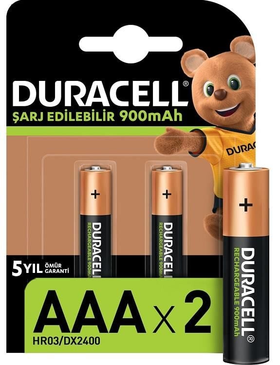 Duracell Pil Şarjlı 2 Li Aaa İnce Kalem 900mah 1.2v