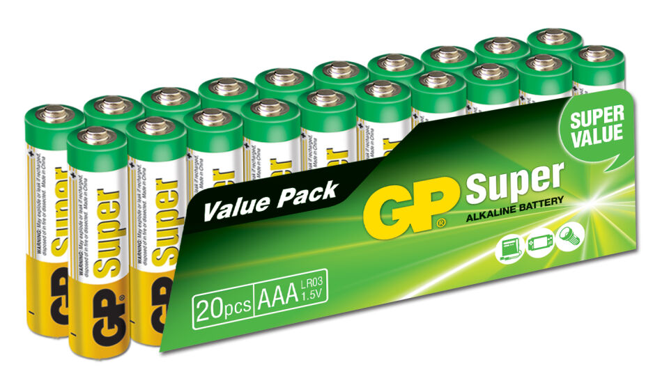 Süper Alkalin Lr03 Aaa Boy İnce Kalem Pil 20li Paket Gp24a-2vs20