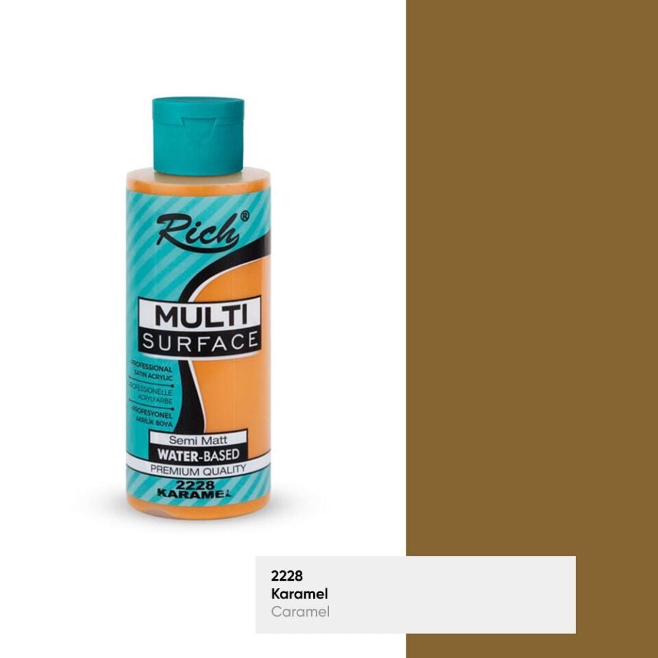 Rich Multi Surface Akrilik Boya 120 Cc Karamel Mls-120-2228
