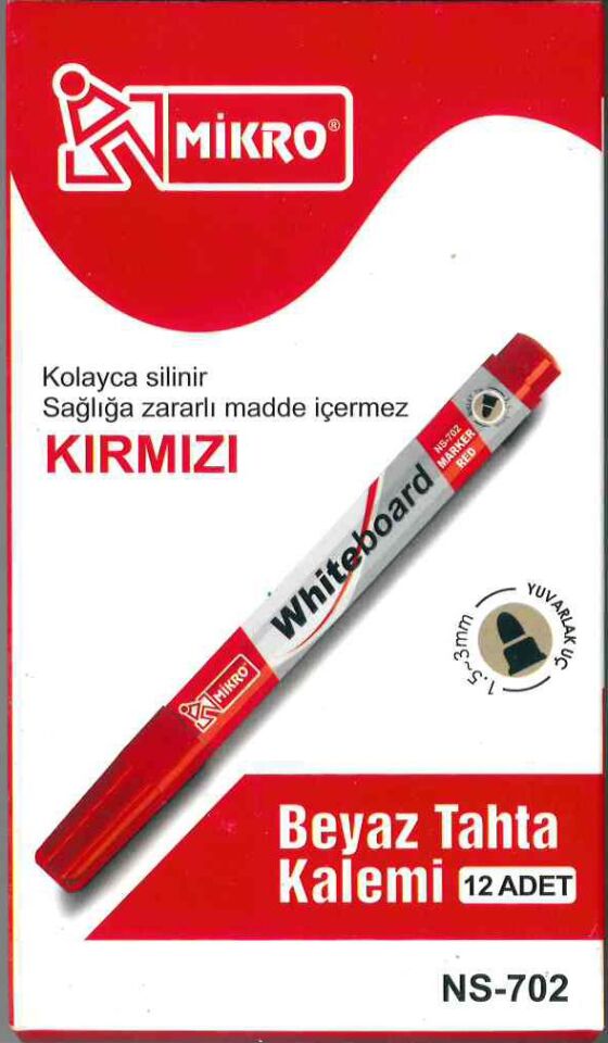 Mikro Tahta Kalemi Kırmızı Ns-702