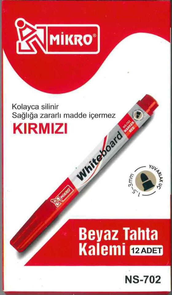 Mikro Tahta Kalemi Kırmızı Ns-702