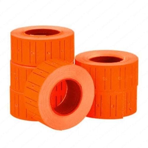 Tanex Makina Etiketi Çizgili Renkli 12x21 Floresan Kırmızı Tnx1221530800