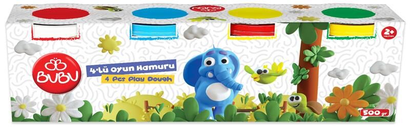 Bu-bu Oyun Hamuru 4'lü 500 Gr. Oh0003