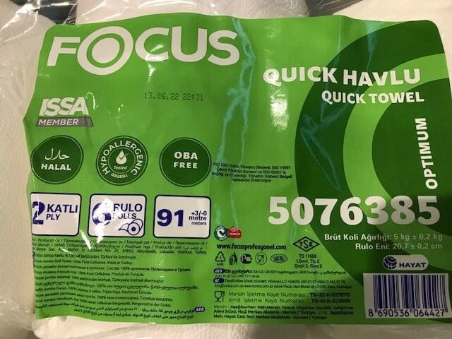 Focus 5076385 2 Katlı 91mt 6 Rulo Optımum Tuvalet Kağıdı