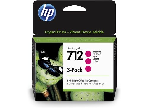 Hp 712 Magenta Kırmızı 29ml 3lü Paket Plotter Kartuşu 3ed78a