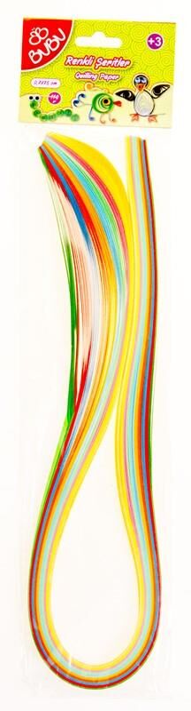Bu-bu Renkli Şeritler Quilling 0,7x75cm 110gr. Rs0001