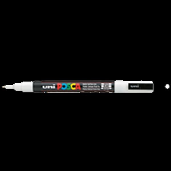 Uni-ball Posca 0.9-1.3 Mm Su Bazlı Poster Markörü Beyaz Pc-3m