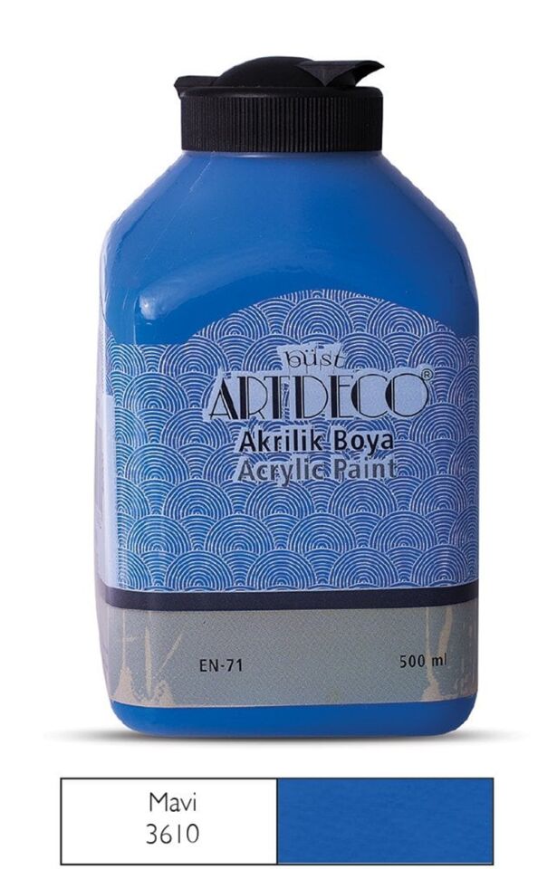Artdeco Akrilik Boya 500ml Mavi 3610 Lv-y-070l-3610