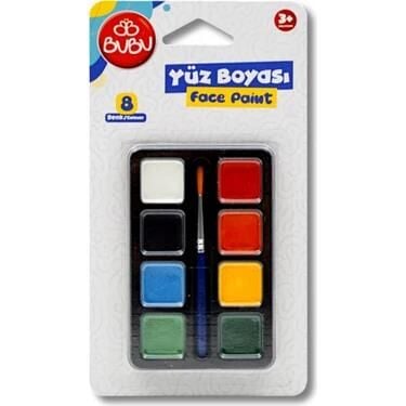 Bu-bu Yüz Boyası 8 Renk Tablet Yuz-002