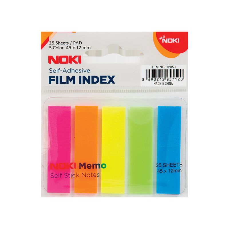 Noki Yapışkanlı Not Kağıdı 45x12 Mm Film 5 Renk Index 12050