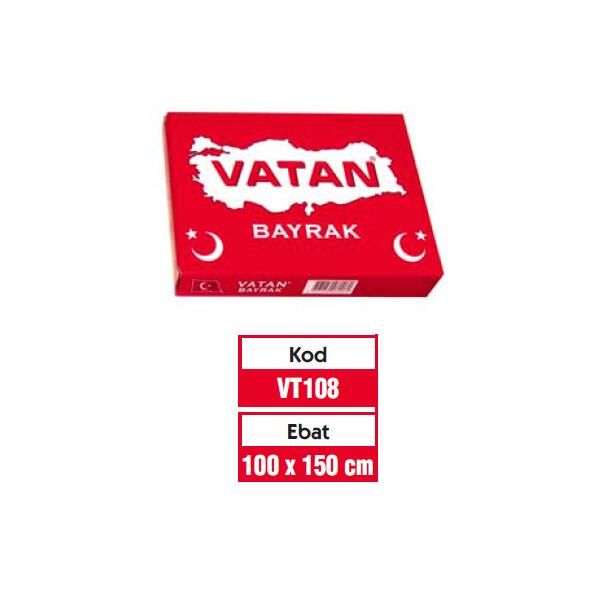 Vatan Türk Bayrağı 100x150 Cm Polyester Vt-108
