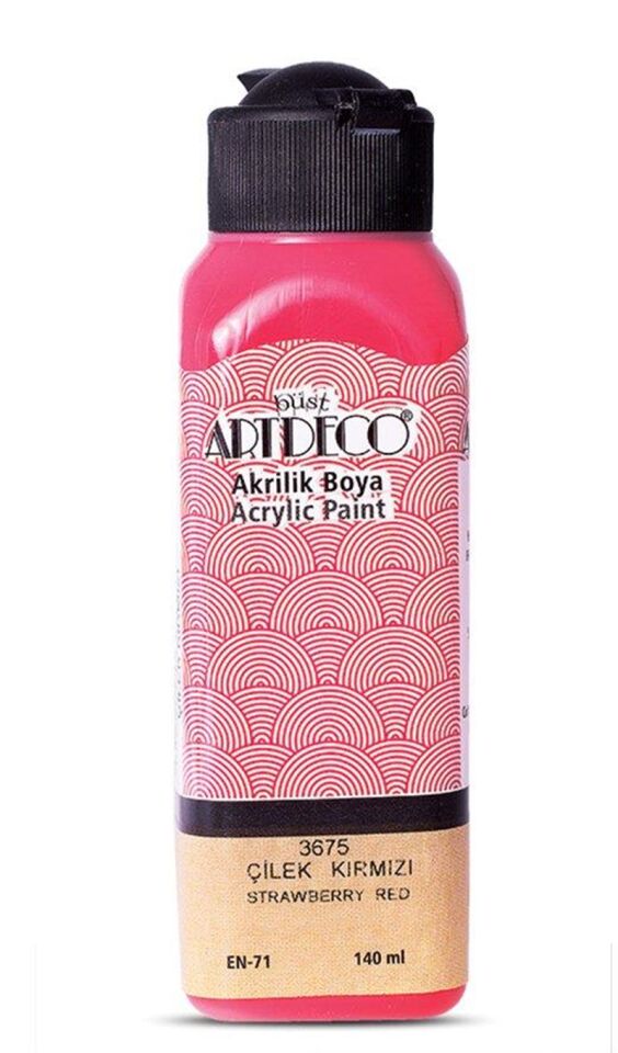 Artdeco Akrilik Boya 140ml Çilek Kırmızı 3675 Lv-y-070r-3675