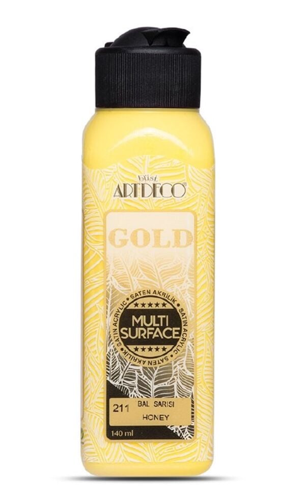 Artdeco Gold Multi-surface Akrilik Boya 140ml Bal Sarısı 211 Lv-y-g70r-211