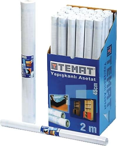 Temat Asetat Şeffaf Yapışkanlı 45x2 Mt. 92365