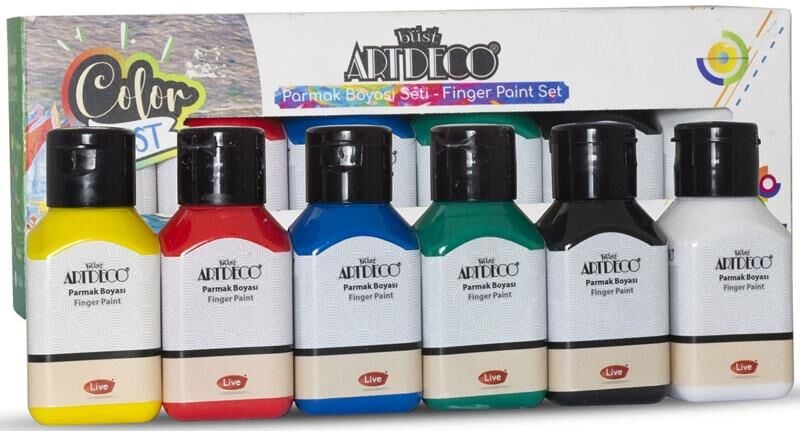 Artdeco Parmak Boyası Seti 6x75ml Temel Renkler Lv-y-118ı-as1