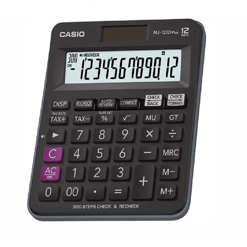 Casio Hesap Makinesi Masaüstü 12 Hane Mj-120d Plus
