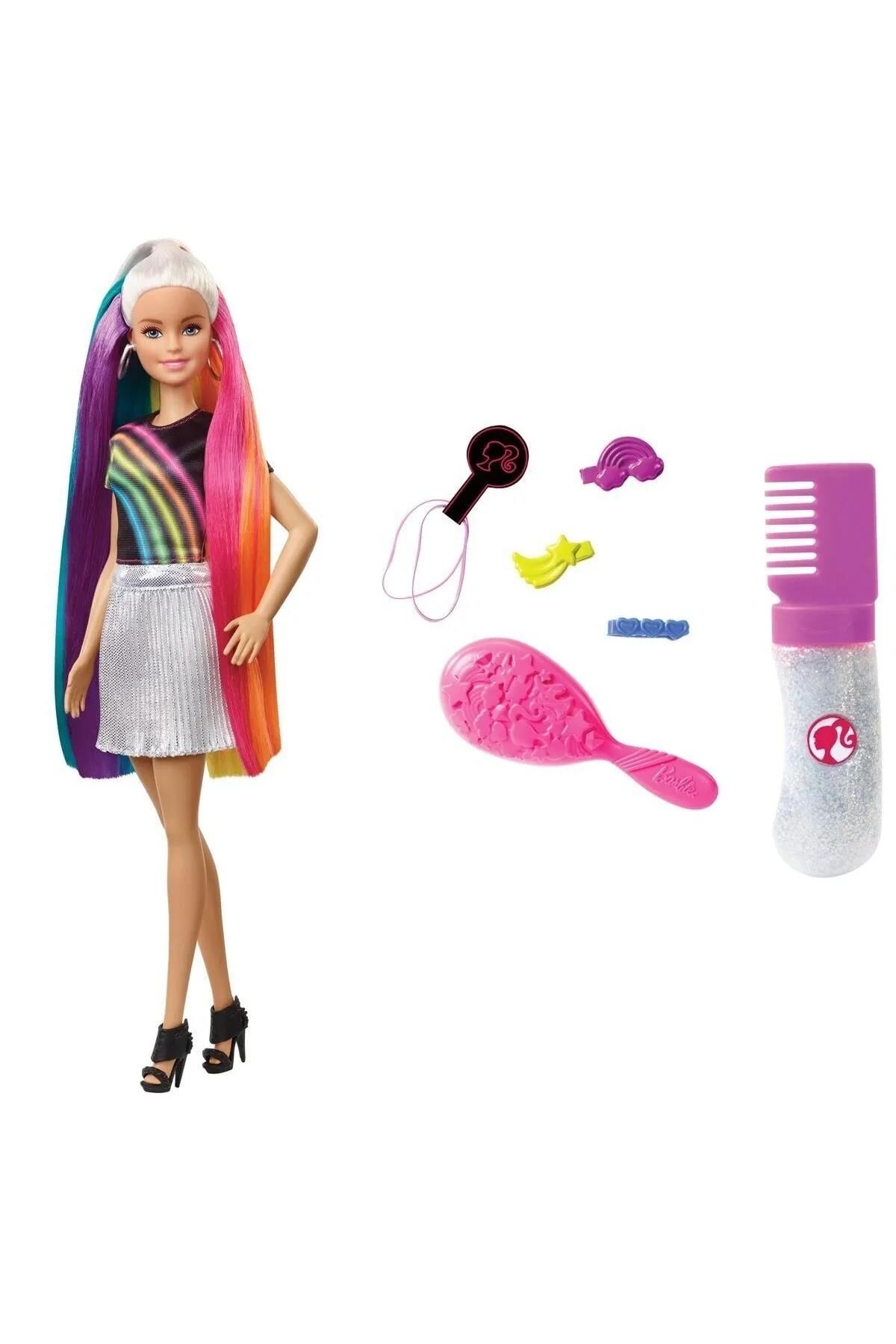 Barbıe Gökkuşağı Renkli Saçlar Bebeği Mtl-fxn96