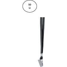 Inox Klipsli Yaka Kartı İpi Kırmızı 7682