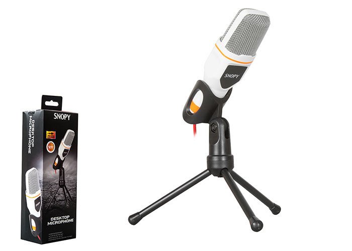 Snopy Sn-340m Beyaz Masaüstü Mikrofon