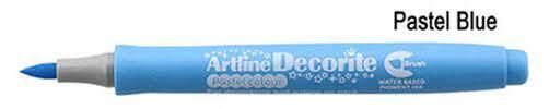 Artline Decorite Brush Marker Esnek Uçlu Fırça Kalem P. Blue Lv-a-edf-f P. Blue