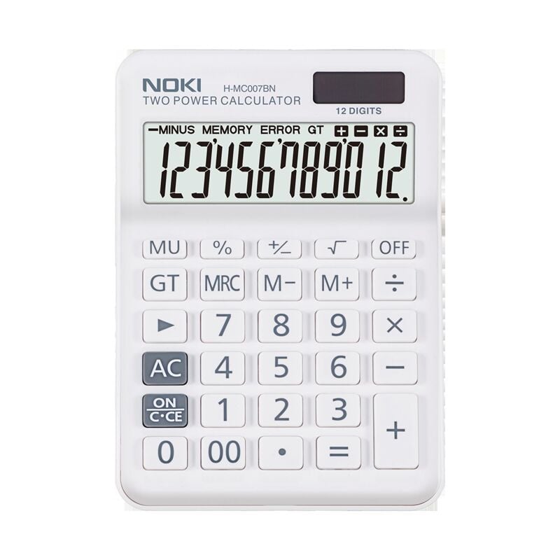 Noki Hesap Makinası Masaüstü 12 Hane Beyaz H-mc007bn
