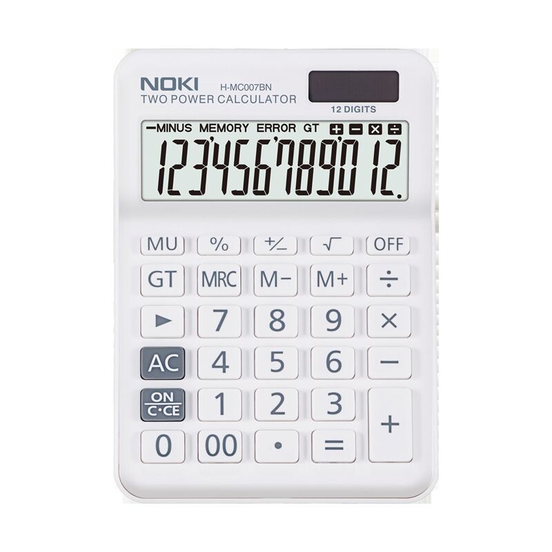 Noki Hesap Makinası Masaüstü 12 Hane Beyaz H-mc007bn