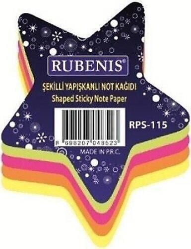 Rubenis Yapışkanlı Not Kağıdı Yıldız Rps-115