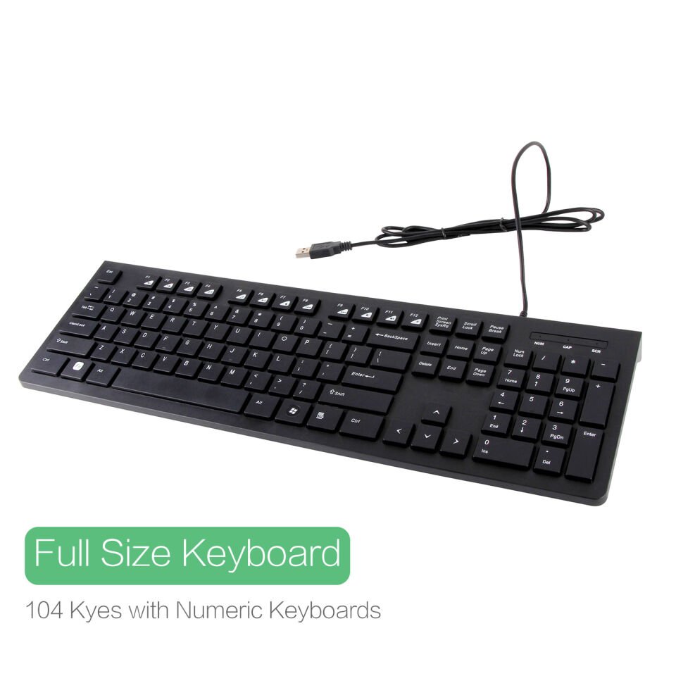 Vcom Dk123 Usb İngilizce Siyah Klavye