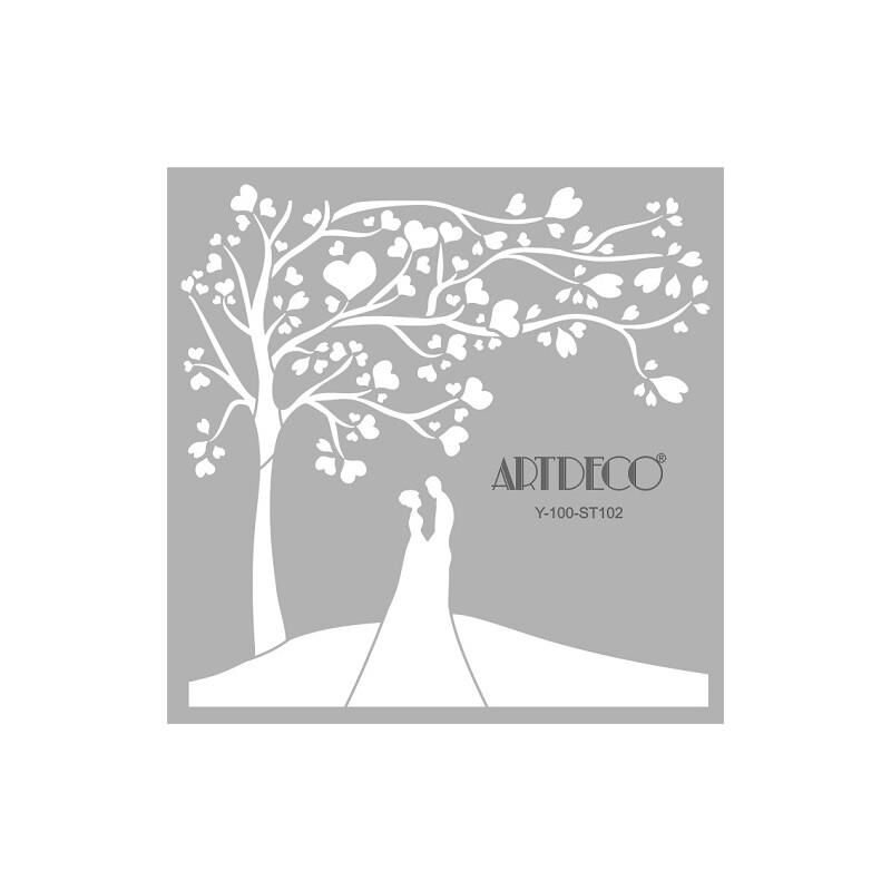Artdeco Stencıl 30x30 Aşıklar Y-100-st102