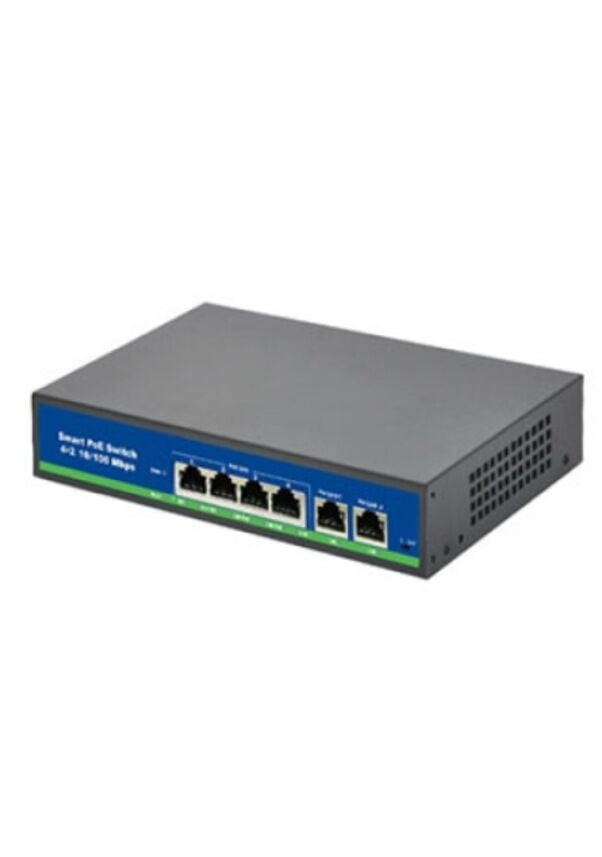 Isee Iss-1006p 4 Port Poe+ 10-100 Mbps 2 Port 10-100 Uplink Switch 78w