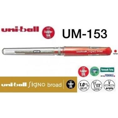 Uniball Signo Broad 1.0 İmza Kalemi Kırmızı Um-153