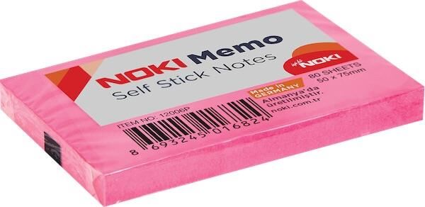 Noki Yapışkanlı Not Kağıdı 50x75 Mm Pembe 12006p