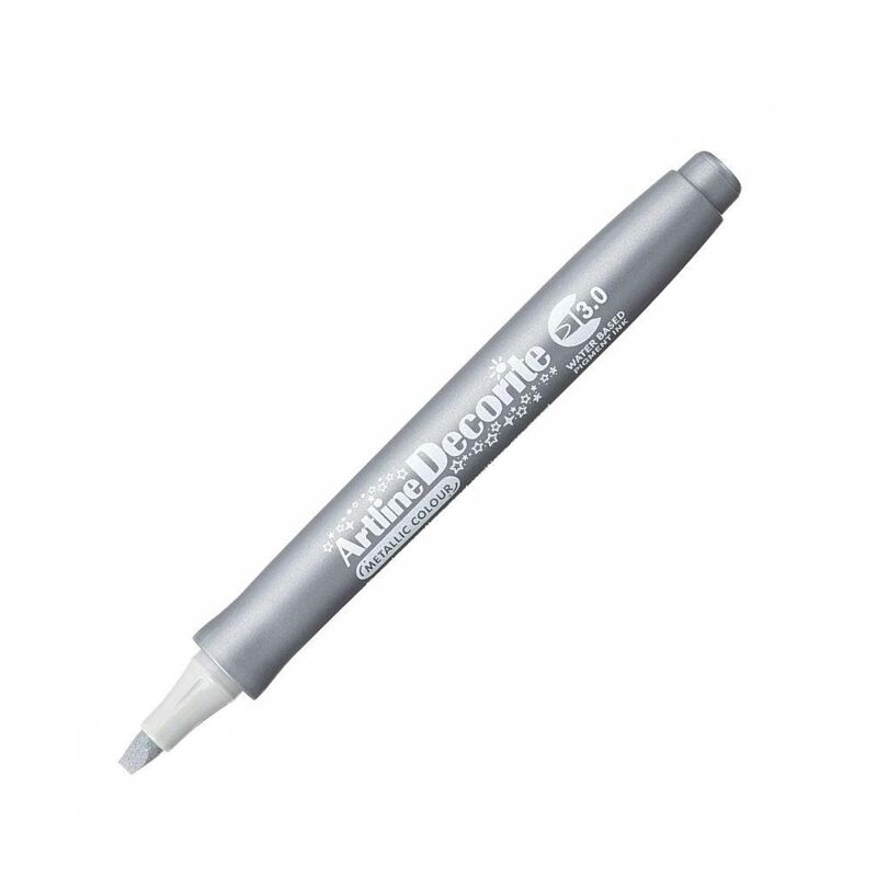 Artline Decorite Chisel Type Kesik Uçlu Marker Silver Lv-a-edfm-3 Sılver