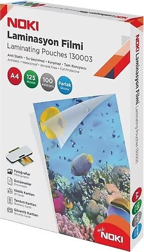 Noki Laminasyon Filmi A4 125 Mic. Parlak 100'lü 130003