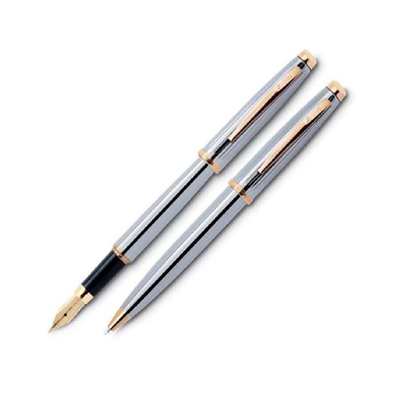 Scrikss Dolma Kalem - Tükenmez Kalem 39 İkili Set Gold Krom T000sahh39gka