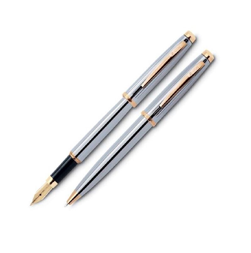 Scrikss Dolma Kalem - Tükenmez Kalem 39 İkili Set Gold Krom T000sahh39gka