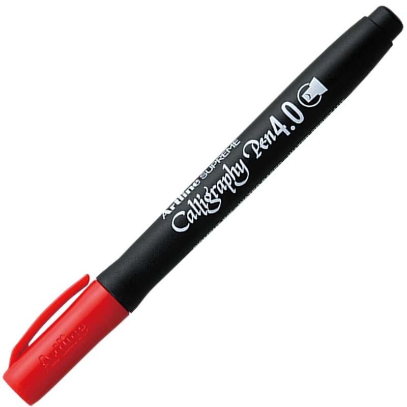 Artline Supreme Calligraphy Pen 4.0 Kaligrafi Kalemi Uç:4,0mm Kırmızı Lv-a-epf-244 Red