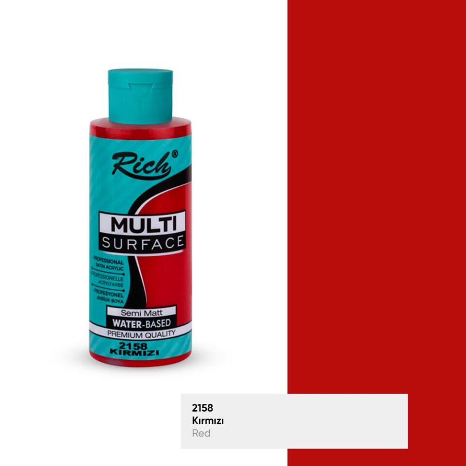 Rich Multi Surface Akrilik Boya 120 Cc Kırmızı Mls-120-2158