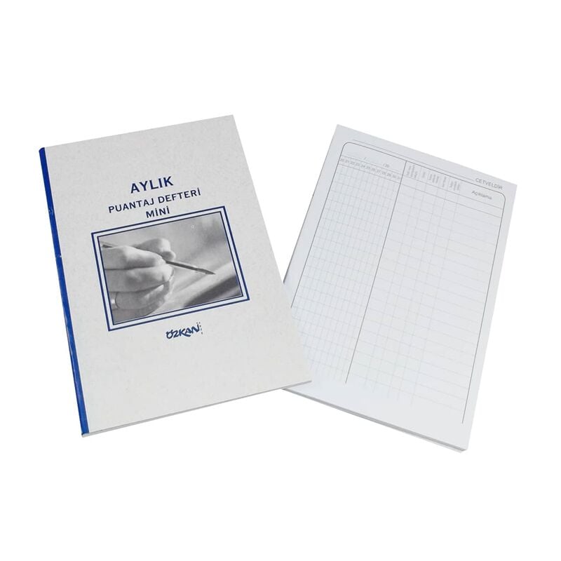 Özkan Puantaj Defteri Küçük Aylık G0335